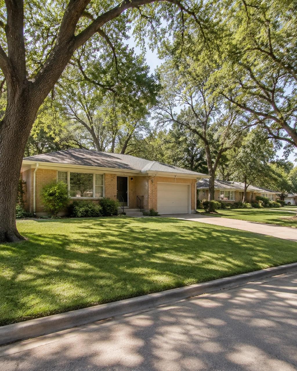 A landscaped mid-century ranch home in Allandale, Austin